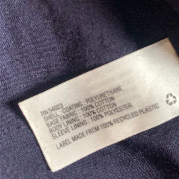 GAP Dark Midnight Hooded Raincoat Jacket Girls Polka Dots 8 *AS IS - Picture 8 of 13